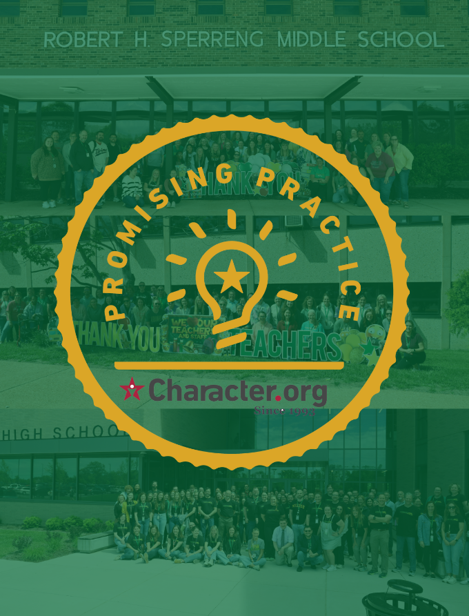  Promising practices graphic with school images in slightly transparent background